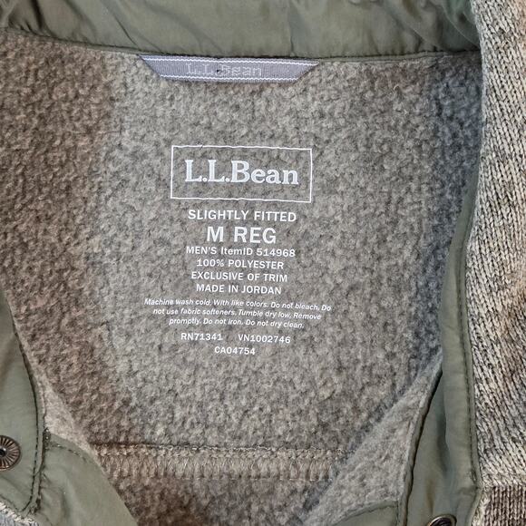 Sherpa Shacket L.L. Bean Men’s M Button Down Shirt Jacket Gray Fleece Lined - Picture 4 of 14